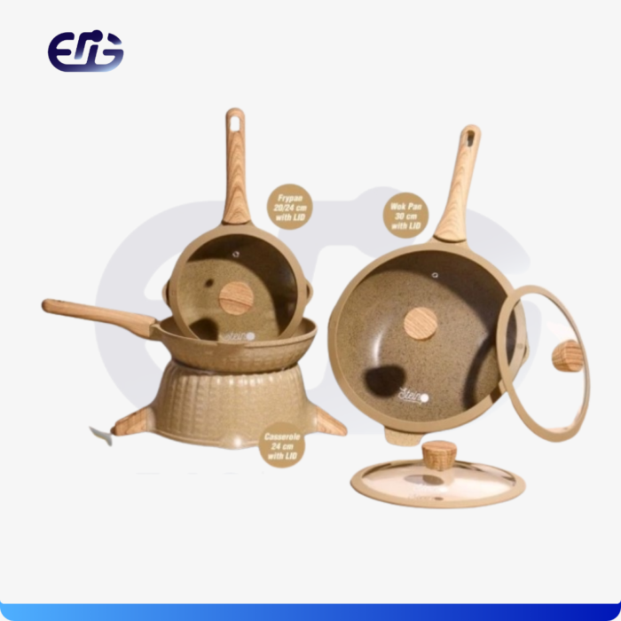 STEIN Cookware Diamond 2 Set | Set Panci Wajan 8in1 - Gambar 2